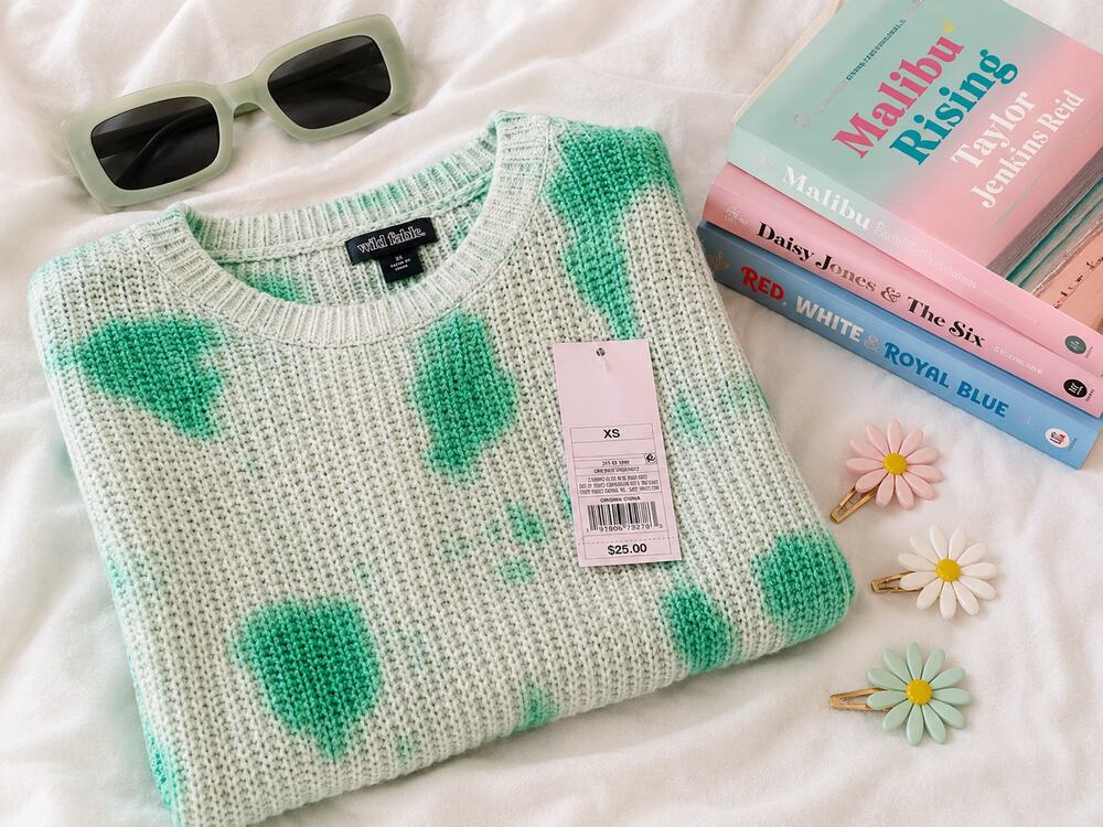 Poshmark Title  Wild Fable Mint Green Tie Dye Chunky Knit Sweater XS NWT